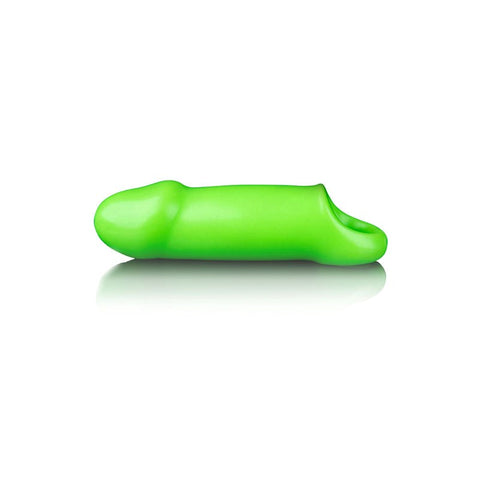 OUCH! Glow in the Dark Smooth Thick Penis Sleeve with Luminescent Technology - Pumps, Extenders and Sleeves