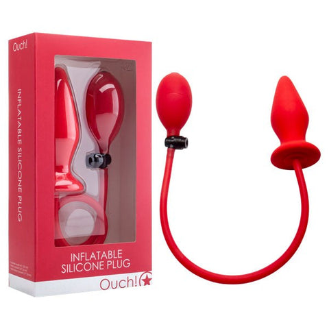 Shots Toys Ouch! Inflatable Silicone Plug with Customizable Expansion - Prostate Toys