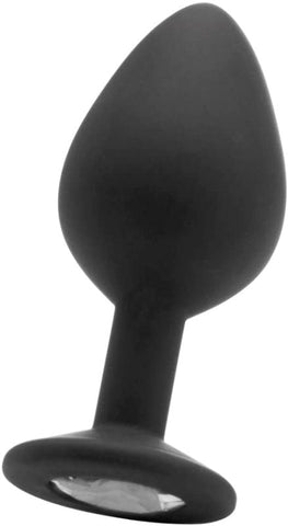 Shots Toys Ouch! Large Diamond Butt Plug Black Luxury Anal Stimulation - Butt Plugs