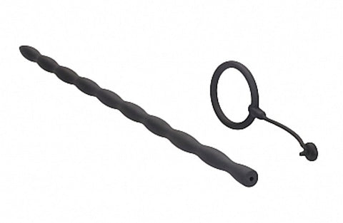 Shots Toys Ouch! Silicone Plug and Cock Ring Set Medical Grade Silicone - Ball and Cock Toys