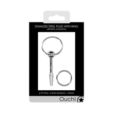 Shots Toys OUCH! Urethral Sounding Metal Plug Hollow Cum Through Design - Penis Plugs