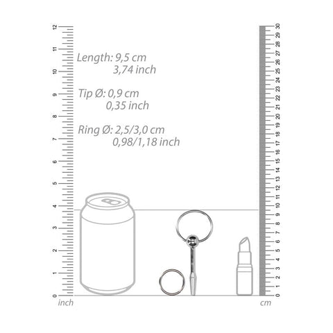 Shots Toys OUCH! Urethral Sounding Metal Plug Hollow Cum Through Design - Penis Plugs