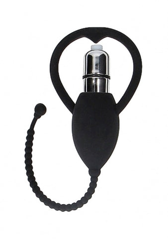 Ouch! Urethral Sounding Vibrating Bullet Plug - Cock Rings