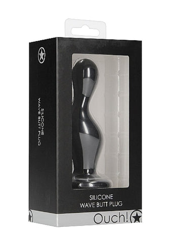 Shots Toys Sensual Ripples Ouch! Wave Silicone Butt Plug Wavy Design - Butt Plugs