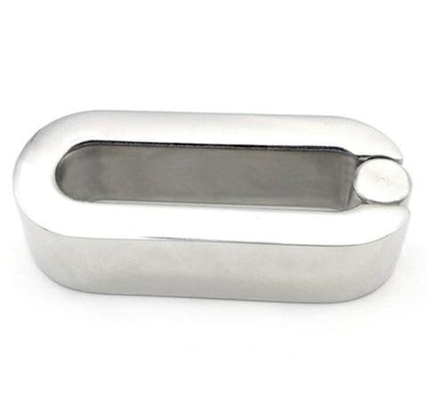 BDStyle Oval Ball Stretcher 316L Steel Weighted Design - Ball and Cock Toys