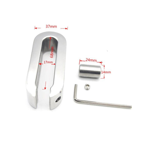 BDStyle Oval Ball Stretcher 316L Steel Weighted Design - Ball and Cock Toys