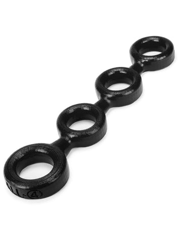Oxballs 4 Ball Cock Ring With 3 Ballstretcher O/S Multi Ring Pleasure - Cock Rings