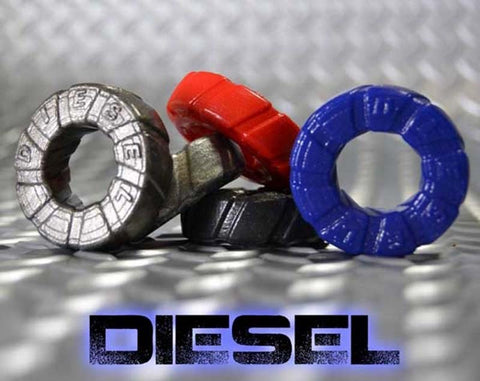 Oxballs Diesel Cock Ring O/S Ridged SILFLEX Silicone Enhancement Ring - Cock Rings