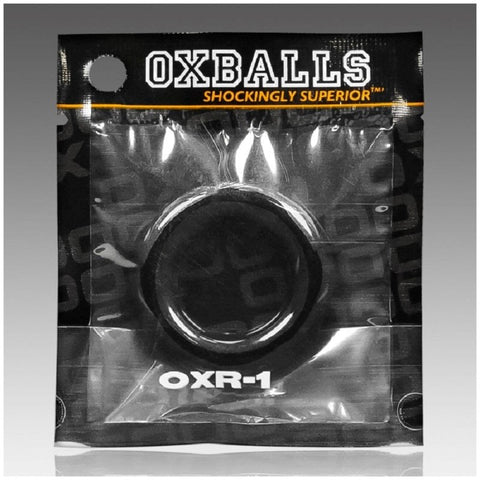 Oxballs OXR 1 Jelly Cock Ring Black Super Stretchy TPR Material - Stretchy Cock Rings