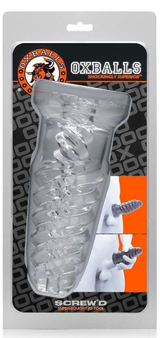 Oxballs Screwd Super Squishy Jack Off Toy Clear - Masturbators and Strokers