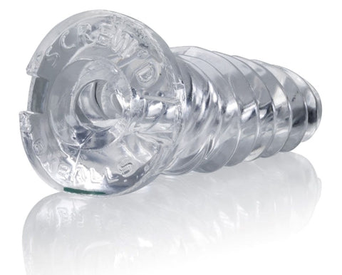 Oxballs Screwd Super Squishy Jack Off Toy Clear - Masturbators and Strokers
