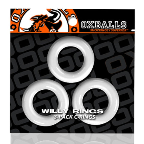 Oxballs Willy Rings 3 Pack Stackable Cock Rings for Enhanced Erections - Stretchy Cock Rings