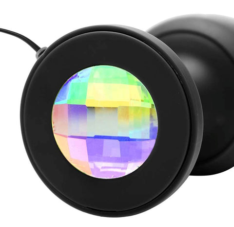 XR Brands Paragon Gem Accented Vibrating Anal Plug with Rolling Ball - Butt Plugs