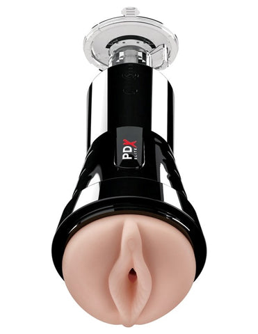 PDX Elite Cock Compressor Vibrating Male Stroker - Masturbators and Strokers