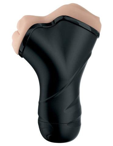 PDX Elite Double Penetration Vibrating Male Stroker with Dual Texture - Masturbators and Strokers