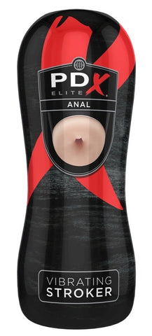 PDX Elite Realistic Male Vibrating Anal Stroker - Masturbators and Strokers