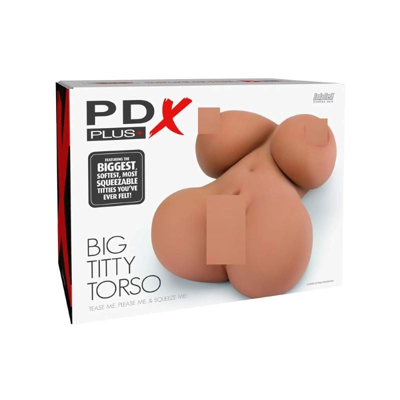 Pipedream Products PDX Plus Big Titty Torso Realistic Male Masturbator - - Realistic Butts And Vaginas