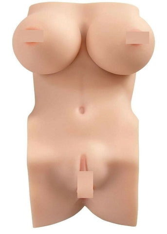 PDX Plus Perfect DDs Realistic Mens Masturbator with Dual Entry Tunnels - Masturbators and Strokers