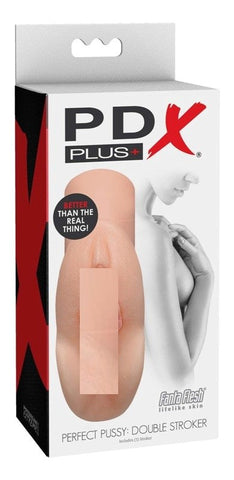 Pipedream Products PDX Plus Perfect Pussy Double Stroker Dual Entry Design - Realistic Butts And Vaginas