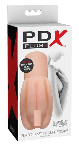 PDX Plus Perfect Pussy Pleasure Fanta Flesh Mens Stroker Realistic Texture - Masturbators and Strokers