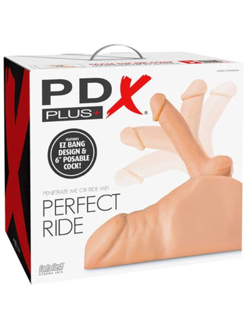 Pipedream Products PDX Plus Perfect Ride Light Posable Cock Masturbator - Masturbators and Strokers