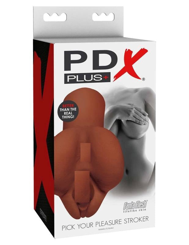 Pipedream Products PDX Plus Pick Your Pleasure Stroker Dual Entry Masturbator - Masturbators and Strokers