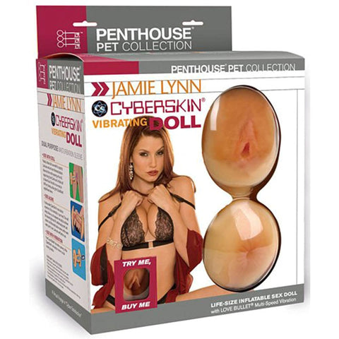 Topco Penthouse Pet Collection Jamie Lynn Vibrating CyberSkin Pet Puss - Love Dolls