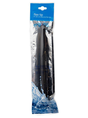 Perfect Fit Ergoflo 8 Inch Flex Tip Enema Black Flexible Silicone Tip - Enemas and Douches