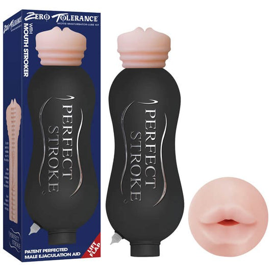 Perfect Stroker Realistic Mouth Stroker With Bottle - - Masturbators and Strokers