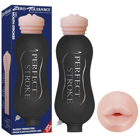 Zero Tolerance Perfect Stroke Realistic Mouth Stroker with Pump Technology - Masturbators and Strokers