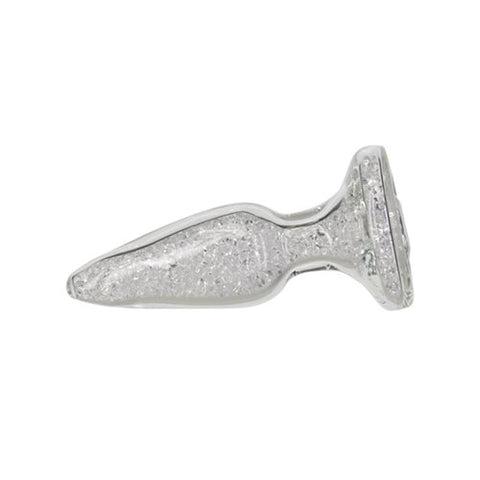 Pillow Talk Fancy Luxurious Glass Anal Plug w Clear Gem - Butt Plugs