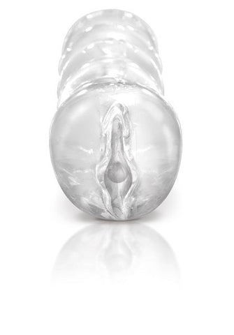 Pipedream Extreme Clear Leader Snatch Mens Masturbator Transparent Design - Masturbators and Strokers