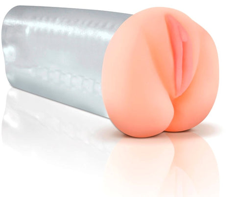Pipedream Extreme Deluxe See Thru Realistic Stroker with Dual Entry - Realistic Butts And Vaginas