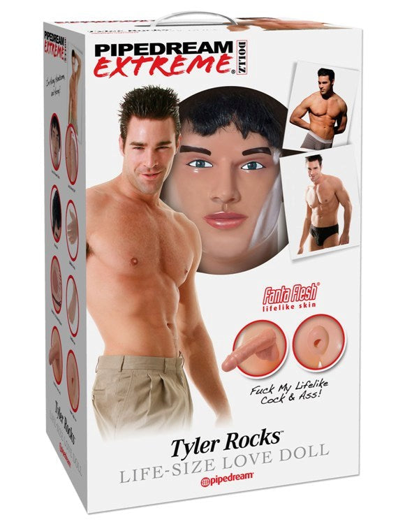 Pipedream Extreme Dollz Tyler Rocks Life Size Inflatable Male Sex Doll - Masturbators and Strokers