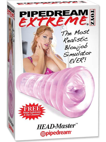 Pipedream Extreme HEAD Master Male Masturbator with Realistic Suction - Masturbators and Strokers