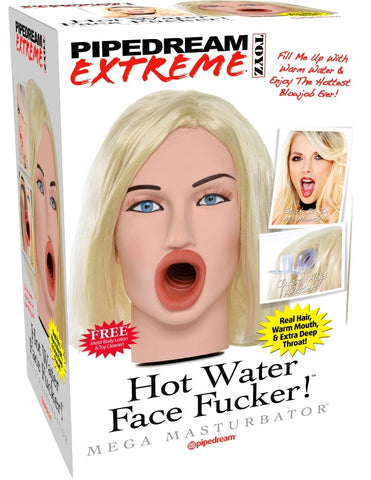 Pipedream Extreme Hot Water Face Fucker Blonde with Heated Water Reservoir - Masturbators and Strokers
