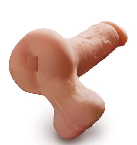 PDX Male Reach Around Stroke Dual Function Masturbator with Realistic Dildo - Masturbators and Strokers