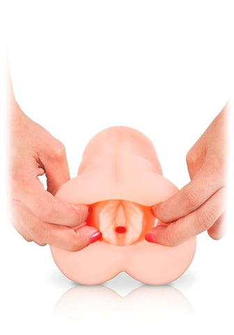 Pipedream Extreme Peek A Boo Pussy Male Masturbator with Fanta Flesh - Masturbators and Strokers