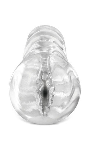 Pipedream Extreme Ribbed See Thru Male Stroker Clear Visual Masturbator - Masturbators and Strokers