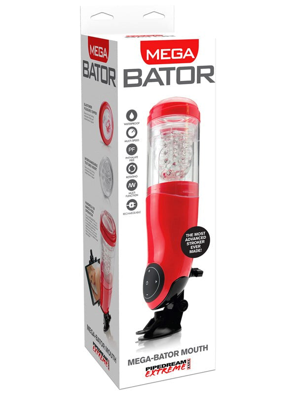 Pipedream Extreme Toyz Mega-Bator Mouth Feel The Cock Vibe - - Masturbators and Strokers