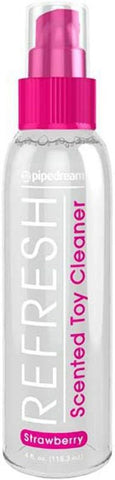 Pipedream Refresh Strawberry Scented Toy Cleaner 118 ml Antibacterial Formula - Adult Toy Cleaner