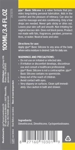 Pjur Basic Silicone Personal Lubricant Long Lasting Intimate Formula - Silicone Based Lubes