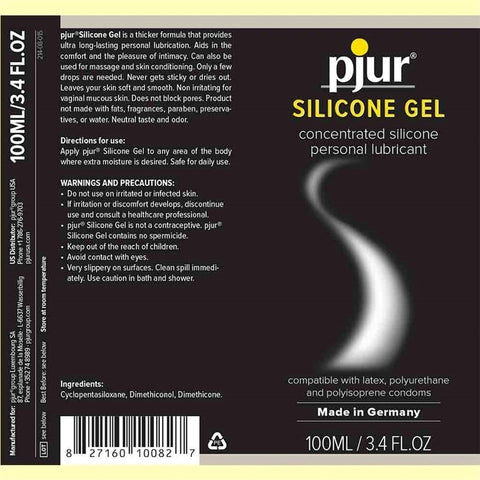 Pjur Gel Silicone Personal Lubricant Long Lasting Formula - Silicone Based Lubes