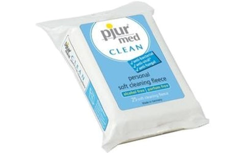 Pjur Med Clean Fleece Pack of 25 Intimate Hygiene Wipes - Adult Toy Cleaner
