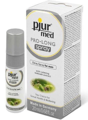 Pjur Med Pro Long Spray 20ml Delay Formula with Oak Bark Extract - Delay and Excite Sprays