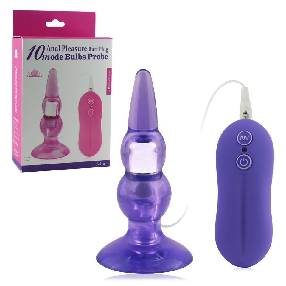 Pleasure Butt Plug 10 Modes Purple Stamina Training Toy - - Butt Plugs
