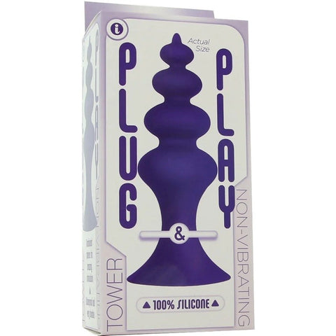 Icon Brands Plug and Play Anal Tower Tiered Butt Plug - Butt Plugs