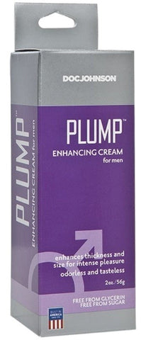 Doc Johnson Plump Enhancing Cream for Men 56g Penis Enhancement Gel - Delay and Excite Sprays