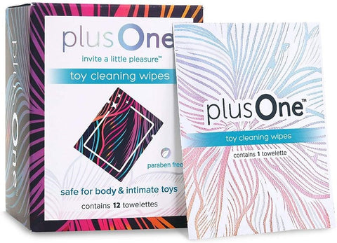 PlusOne Toy Cleaning Wipes All Natural Paraben Free Formula - Adult Toy Cleaner