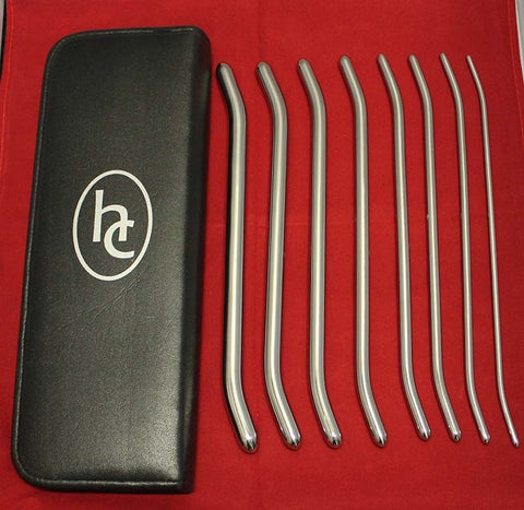 Hells Couture Pratt Urethral Sounds 8 pieces Medical Grade Steel Set - Penis Plugs